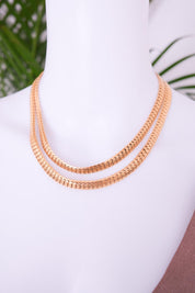vintage Snake necklace 2 rows, 80s chain necklace, Necklace chain Gold, Bridal Necklace, Vintage Jewelry, Chain Necklace Gold, Modern Bridal Necklace