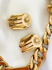 Vintage Vogue bijoux Necklace, Choker Necklace Gold, Jewelry Sets, Pave necklace Ruby Charm, Runway choker, haute couture necklace Beautiful
