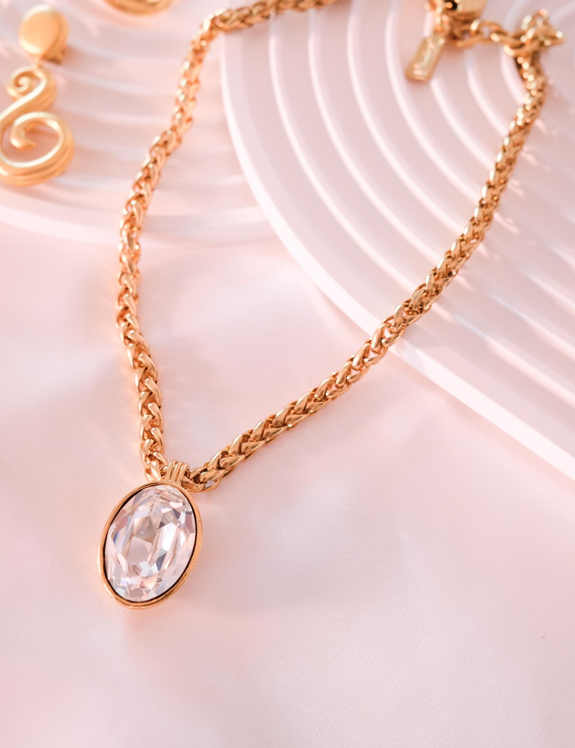 Vintage YSL Necklace, Yves Saint Laurent Necklace Vintage , Gift for her, Necklace Gold, Playful Necklace, Gift For Her, pendant necklace