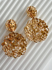 Authentic YSL signed clip on earrings vintage designer luxury jewelry detail