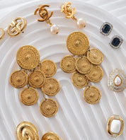 Vintage YSL Yves Saint Laurent Earrings, Robert Goossens , Vintage coin  Earrings , Wedding Jewelry, Earrings dangle, Earrings large YSL 80s
