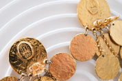 Vintage YSL Yves Saint Laurent Earrings, Robert Goossens , Vintage coin  Earrings , Wedding Jewelry, Earrings dangle, Earrings large YSL 80s