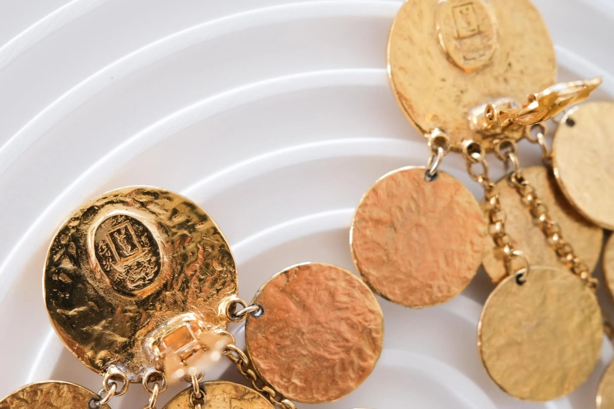 Vintage YSL Yves Saint Laurent Earrings, Robert Goossens , Vintage coin  Earrings , Wedding Jewelry, Earrings dangle, Earrings large YSL 80s