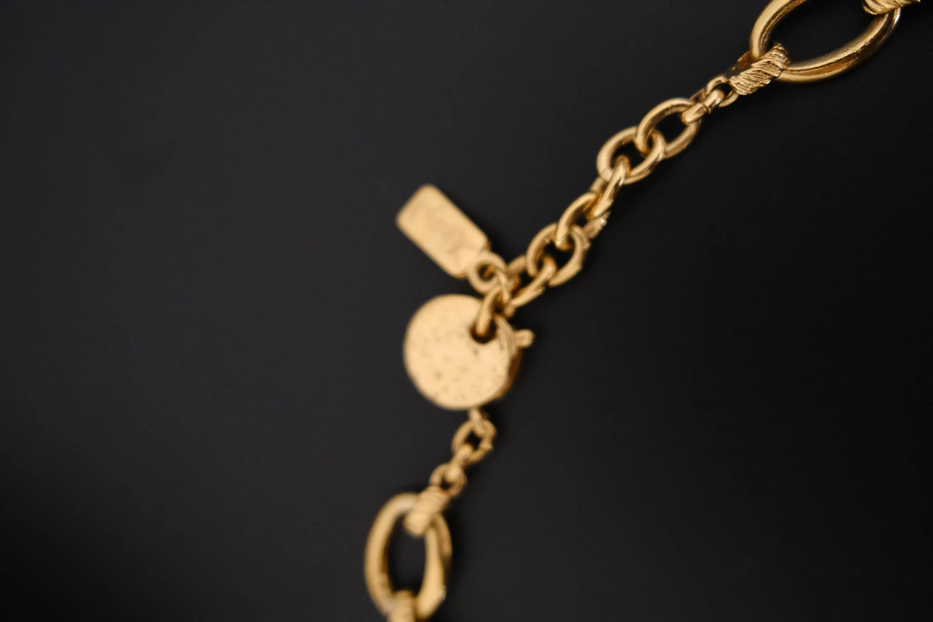Vintage Yves Saint Laurent YSL gold-tone statement necklace with oversized sculptural sunflower pendant