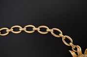 Vintage Yves Saint Laurent YSL gold-tone statement necklace with oversized sculptural sunflower pendant