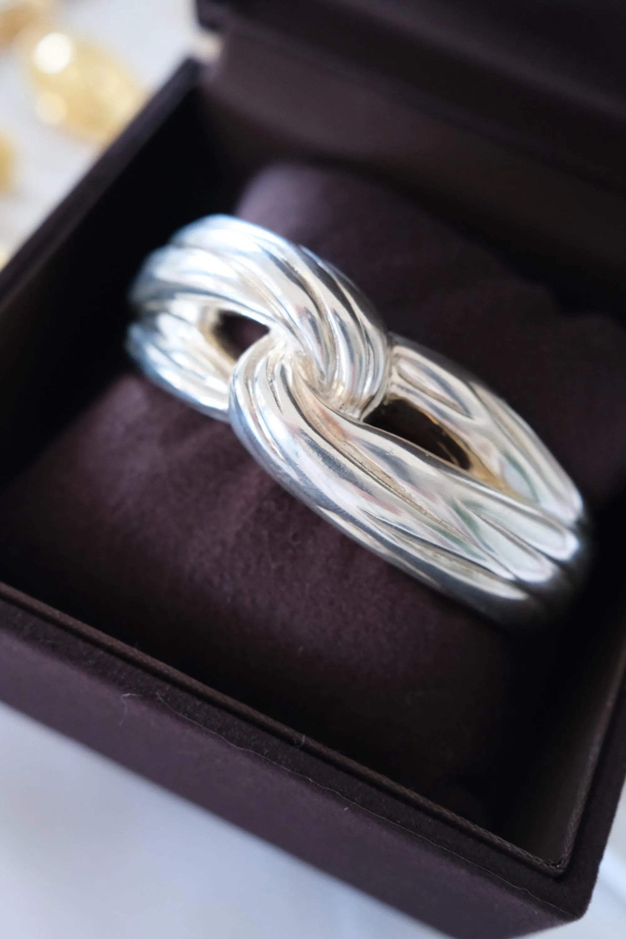 Vintage YSL Yves Saint Laurent Sterling Silver 925  knot  Bracelet: Silver-Tone layer knot, vintage jewelry bangle, Unisex Bracelet, Statement bracelet, Vintage Bracelet, Vintage Jewelry Silver