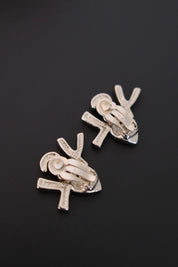 YSL signature detail on reverse of vintage Yves Saint Laurent earrings