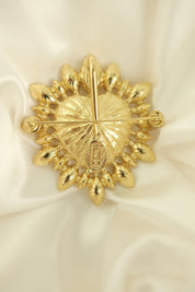 YSL brooch ,  Yves Saint Laurent Brooch Pin, Heart Brooch Pin Pendant 2 Ways, Made in France, YSL Rare collectible jewelry ,Gold Tone Brooch