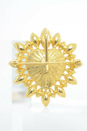 YSL brooch ,  Yves Saint Laurent Brooch Pin, Heart Brooch Pin Pendant 2 Ways, Made in France, YSL Rare collectible jewelry ,Gold Tone Brooch