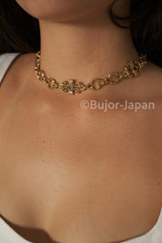 Vintage Yves Saint Laurent  Necklace, YSL  Heart Necklace, Choker Necklace, Gold Tone Necklace open work choker Robert GOOSSENS Jewelry Gift