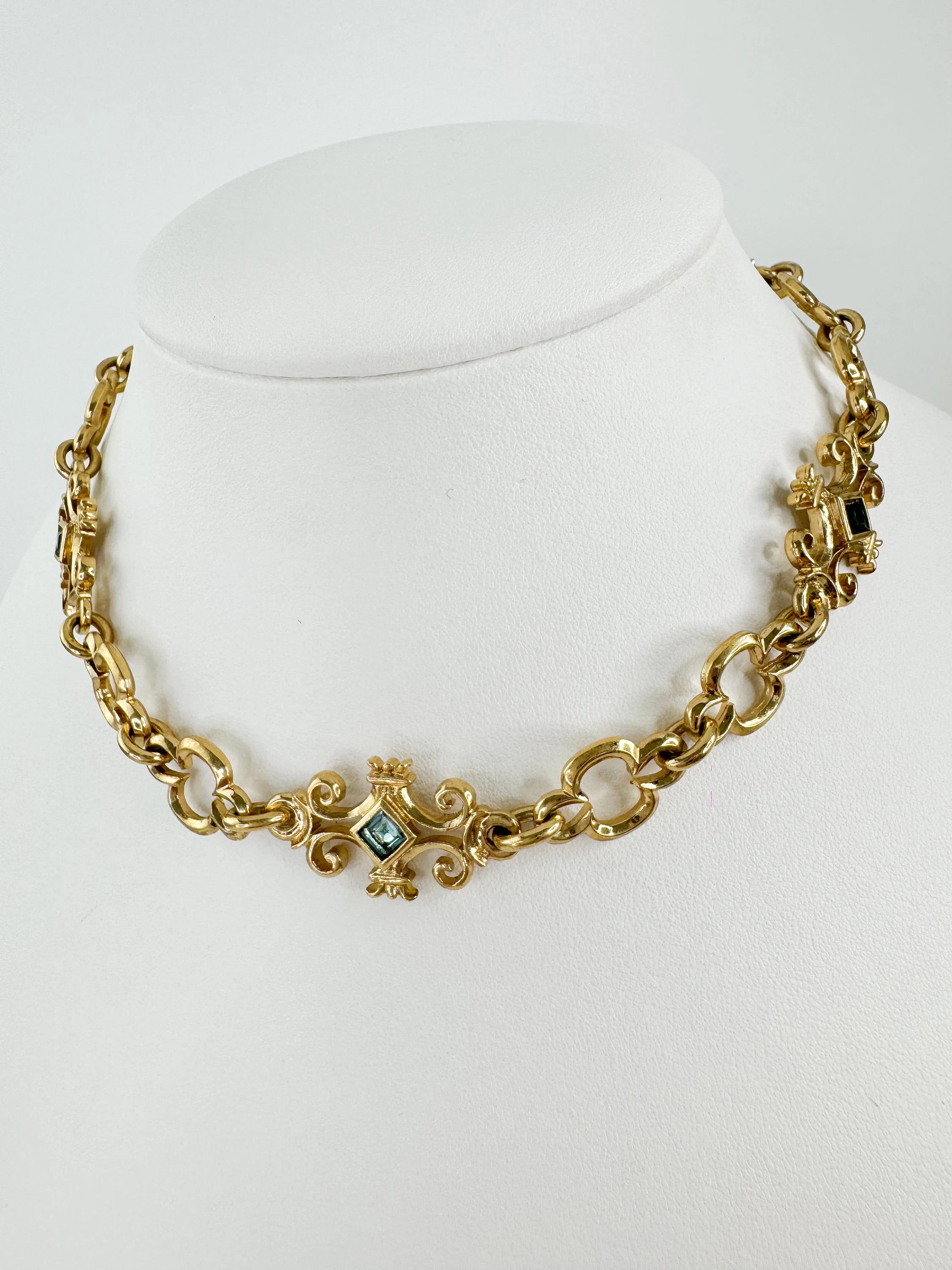 Vintage Yves Saint Laurent  Necklace, YSL  Heart Necklace, Choker Necklace, Gold Tone Necklace open work choker Robert GOOSSENS Jewelry Gift