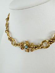 Vintage Yves Saint Laurent  Necklace, YSL  Heart Necklace, Choker Necklace, Gold Tone Necklace open work choker Robert GOOSSENS Jewelry Gift