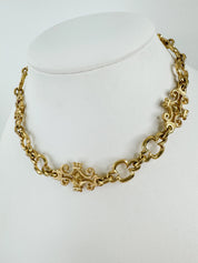 Vintage Yves Saint Laurent  Necklace, YSL  Heart Necklace, Choker Necklace, Gold Tone Necklace open work choker Robert GOOSSENS Jewelry Gift