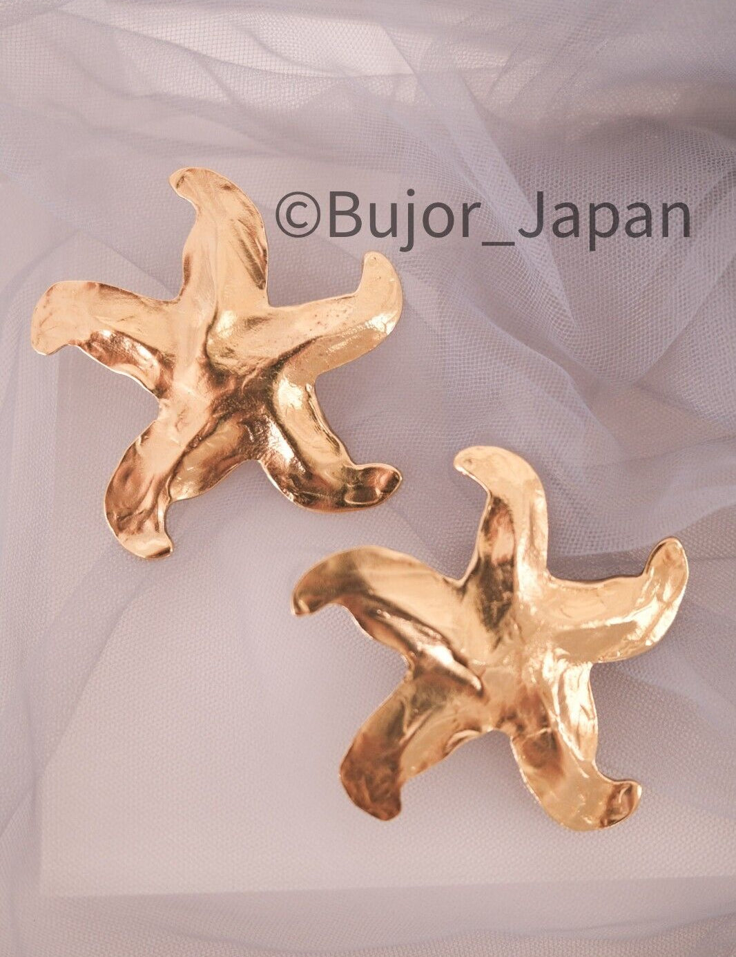 Saint Laurent star earrings vintage YSL earrings vintage Gold Tone Massive Starfish Star Earrings Vintage, Marine earrings, Gift for her