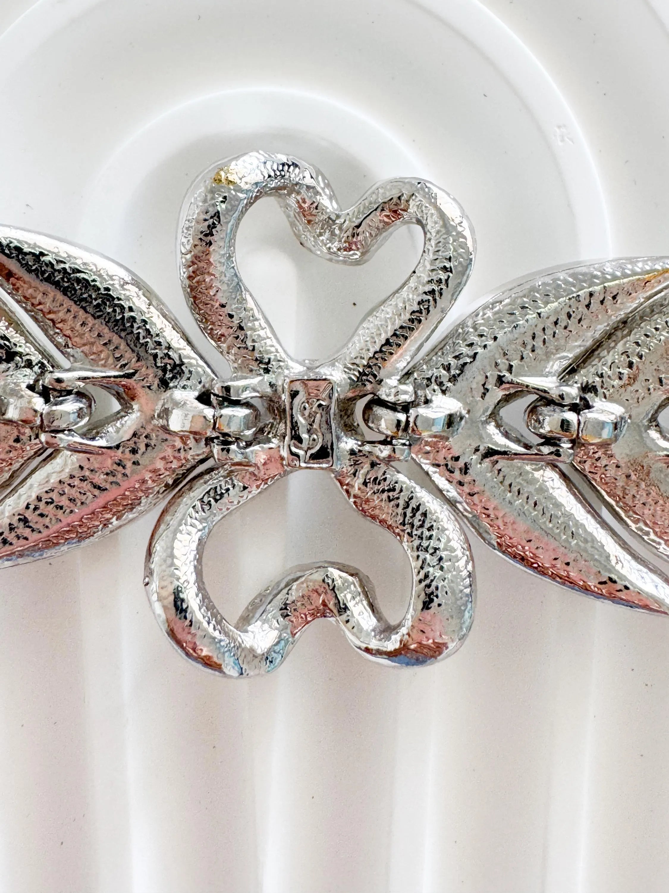 Vintage YSL Bracelet, Yves Saint Laurent Bracelet, YSL leaf  Bracelet, ribbon Bow Charm Bracelet, silver tone  Bracelet, YSL Vintage Jewelry