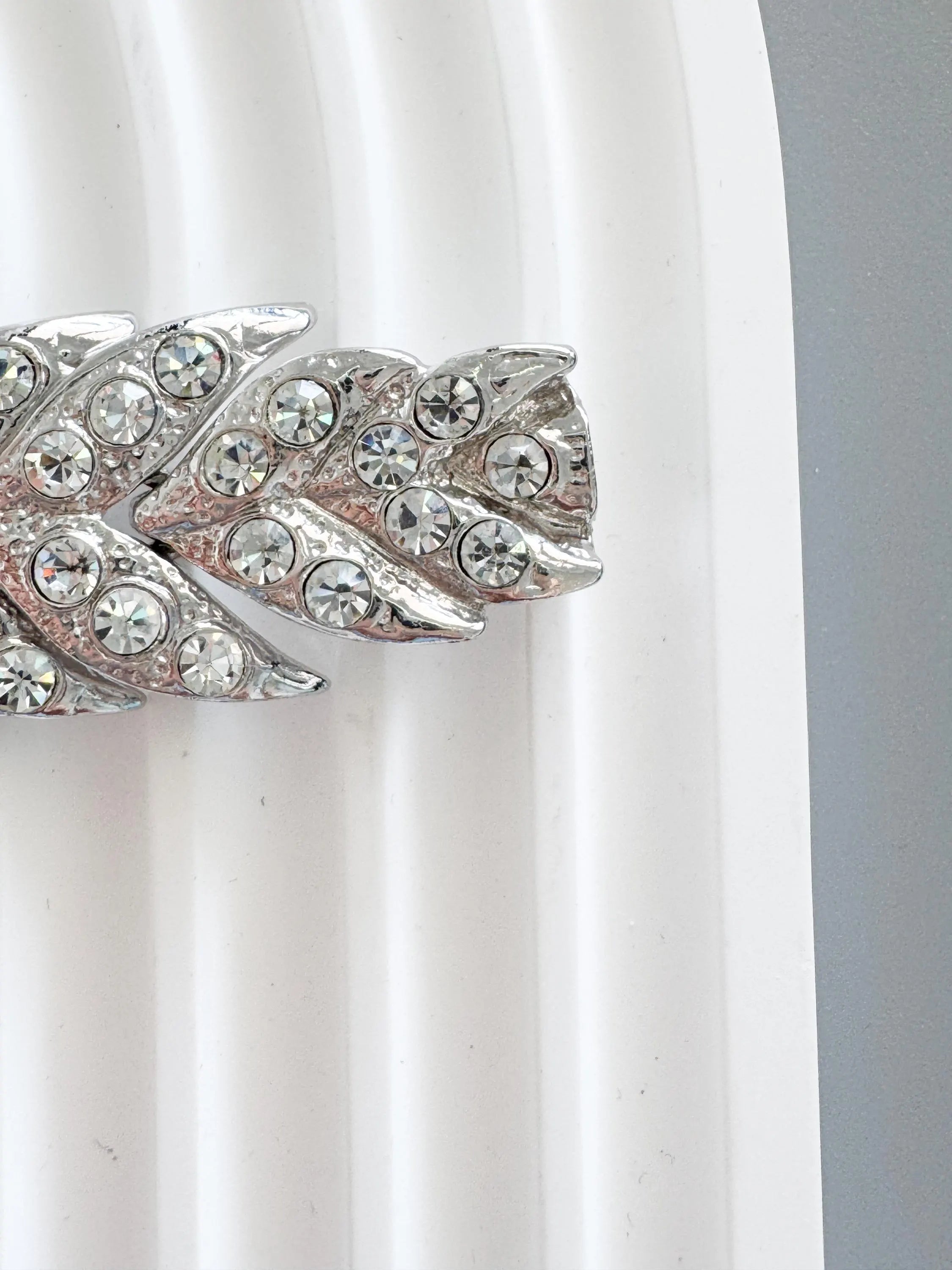 Vintage YSL Bracelet, Yves Saint Laurent Bracelet, YSL leaf  Bracelet, ribbon Bow Charm Bracelet, silver tone  Bracelet, YSL Vintage Jewelry