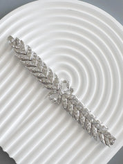 Vintage YSL Bracelet, Yves Saint Laurent Bracelet, YSL leaf  Bracelet, ribbon Bow Charm Bracelet, silver tone  Bracelet, YSL Vintage Jewelry