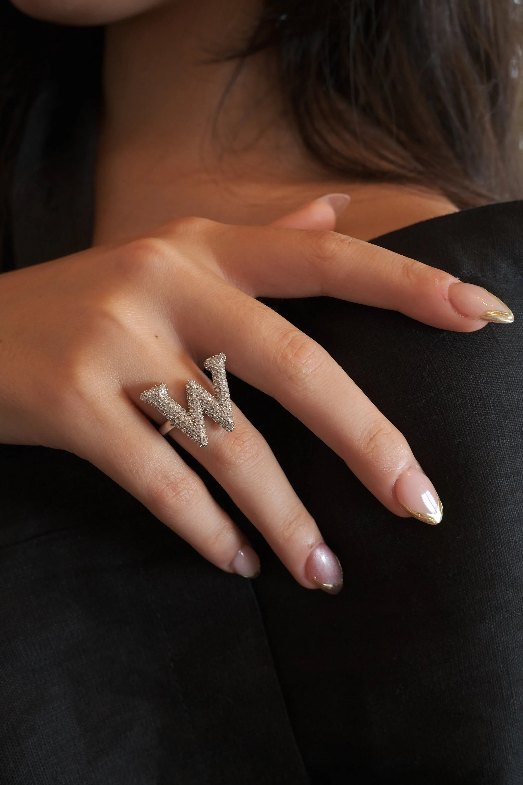 Gold Initial Ring - Dainty Signet Ring - Signet Name Ring for Her -Massive Ring -Engraved Initial Ring  Gift  for Her ,Thumb Ring ,Wrap Ring