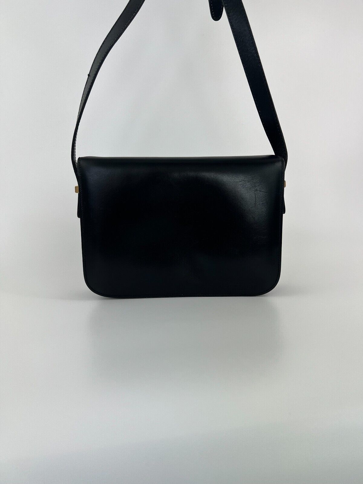 Vintage Celine bag, Celine  Paris Horse carriage Shoulder Bag Black  box Made in Italy, Celine box  bag, Celine 80s, Rare Celine bag