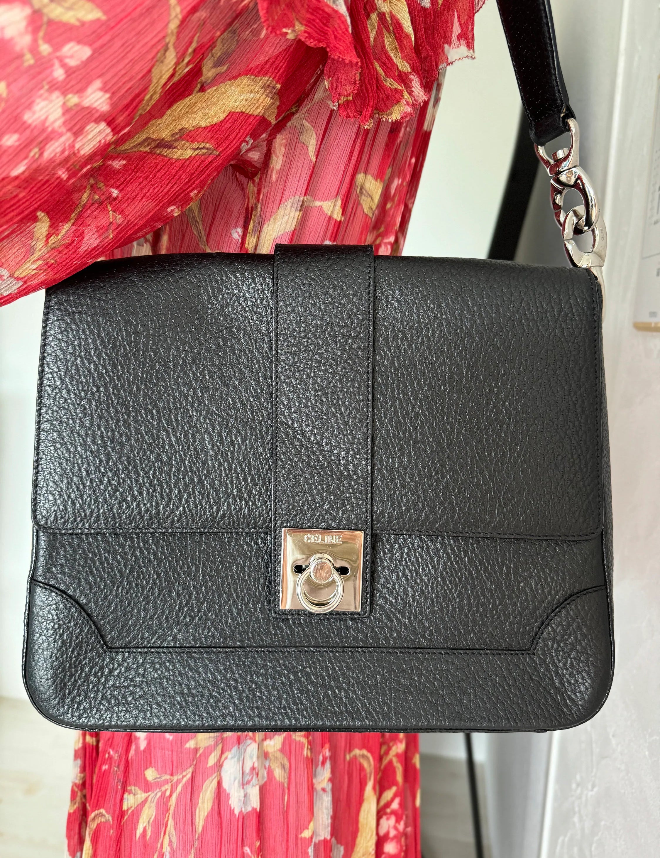 Celine Paris shoulder bag, Celine black leather bag, Vintage Bags for Women, Vintage Handbag, Bag Women, Bag Leather Women