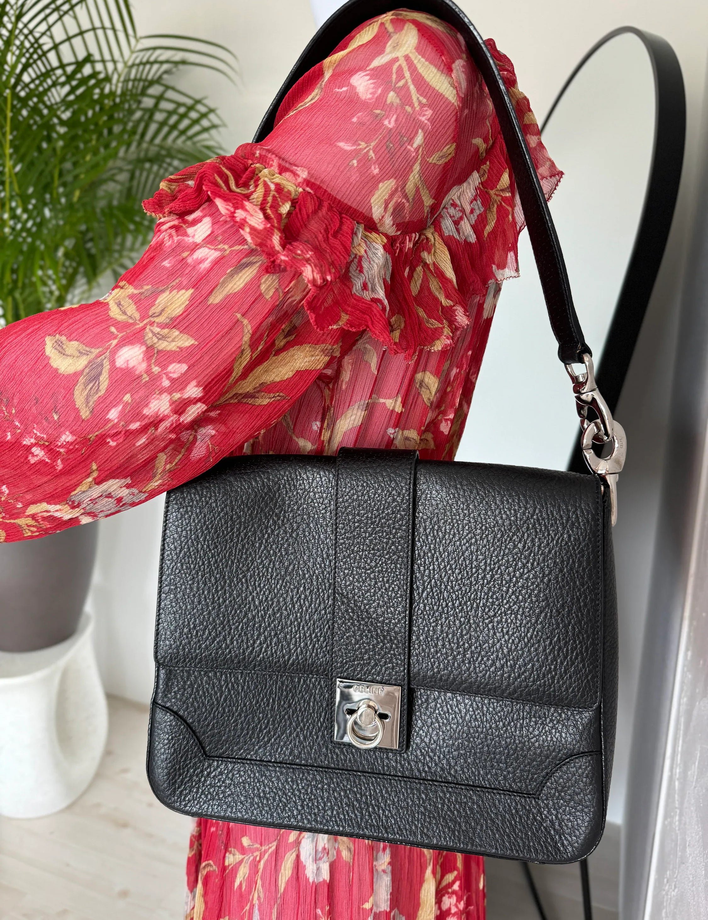 Celine Paris shoulder bag, Celine black leather bag, Vintage Bags for Women, Vintage Handbag, Bag Women, Bag Leather Women