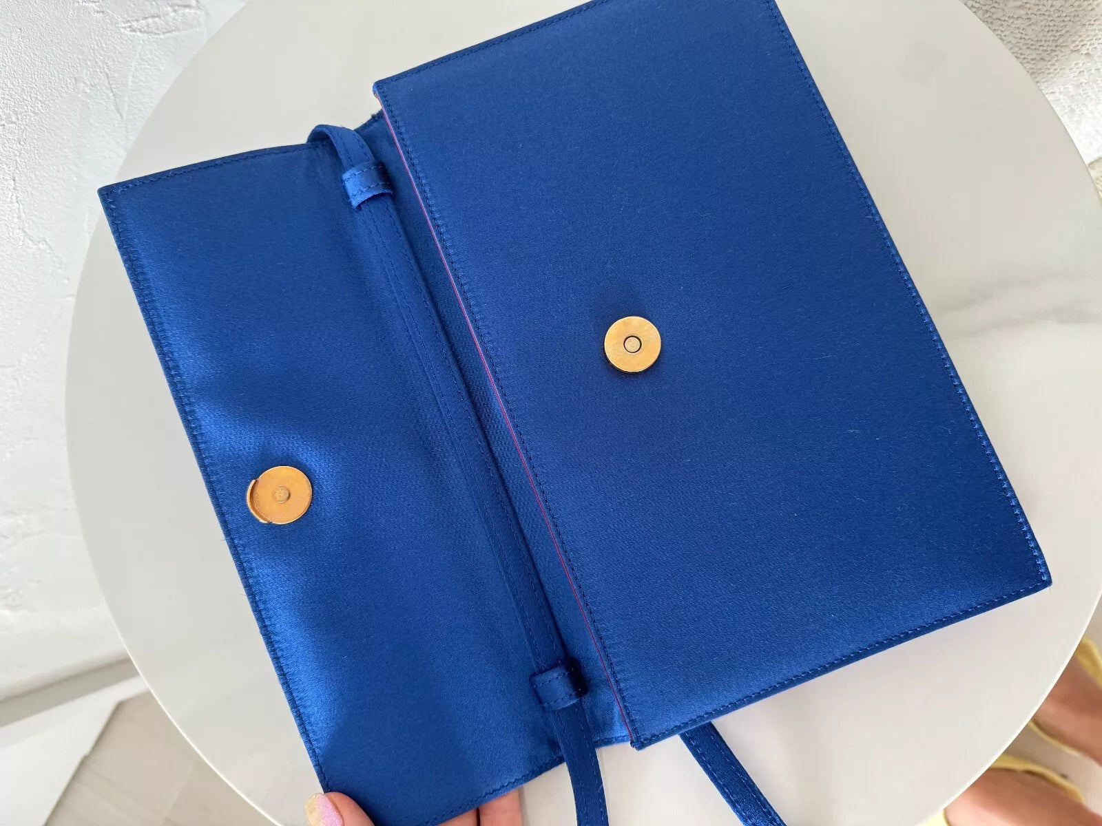 Celine Paris  F/03 Flap Shoulder bag Blue satin Made in Italy, Celine clutch, Celine Handbag, evening bag, Bag Women, Bags for dress