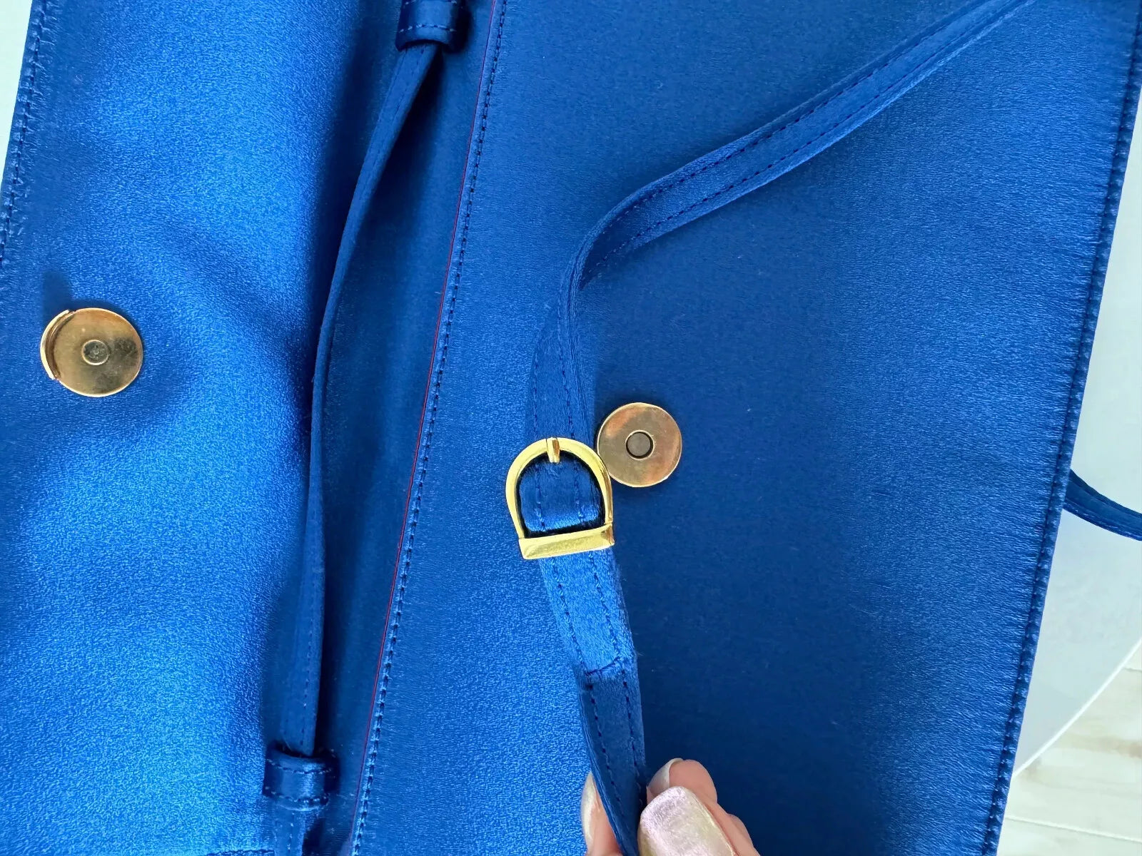 Celine Paris  F/03 Flap Shoulder bag Blue satin Made in Italy, Celine clutch, Celine Handbag, evening bag, Bag Women, Bags for dress