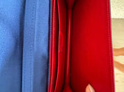 Celine Paris  F/03 Flap Shoulder bag Blue satin Made in Italy, Celine clutch, Celine Handbag, evening bag, Bag Women, Bags for dress