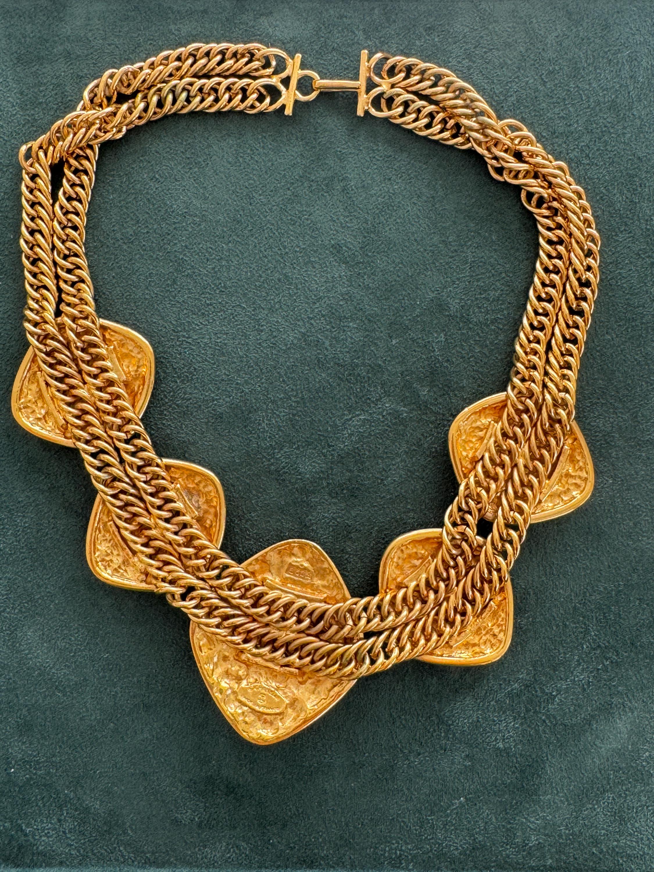 Signed Chanel CC Made in France sautoir necklace