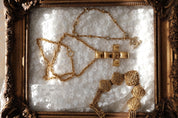 Vintage Chanel CC cross pendant necklace gold plated from 1994 Spring Collection