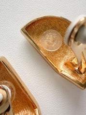 Christian Dior Germany vintage moon earrings gold clip on sophisticated luxury jewelry
