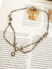 Vintage Christian Dior crystal choker necklace worn as elegant evening jewelry