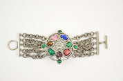 Authentic Christian Dior Stunning  Malacite  Bracelet ,  Dior bracelet  Vintage, silver tone bracelet , natural stone bracelet , Dior 90’s