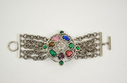 Authentic Christian Dior Stunning  Malacite  Bracelet ,  Dior bracelet  Vintage, silver tone bracelet , natural stone bracelet , Dior 90’s