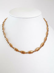 Vintage Dior Necklace, CD Logo Link Necklace, Christian Dior Necklace, Dior Link Gold Tone Necklace, Vintage Jewelry gold Dior letter choker