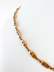 Vintage Dior Necklace, CD Logo Link Necklace, Christian Dior Necklace, Dior Link Gold Tone Necklace, Vintage Jewelry gold Dior letter choker