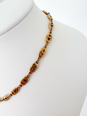 Vintage Dior Necklace, CD Logo Link Necklace, Christian Dior Necklace, Dior Link Gold Tone Necklace, Vintage Jewelry gold Dior letter choker
