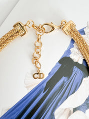 Vintage Christian Dior Necklace , Bridal necklace , vintage Necklace , personalized Gift , choker necklace Gold Authentic vintage Rhinestone
