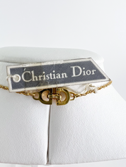 Vintage Christian Dior Necklace, Vintage Dior necklace Fringe, Dior Germany Gold Tone Choker Necklace Dior Tassel necklace, charm necklace