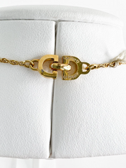 Vintage Christian Dior Necklace, Vintage Dior necklace Fringe, Dior Germany Gold Tone Choker Necklace Dior Tassel necklace, charm necklace