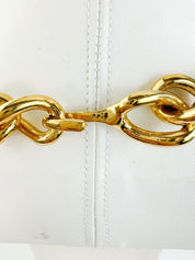 Vintage Christian Dior  ID choker Necklace, Dior Chain Necklace, Gold Tone Necklace John Galliano Dior chunky Curb necklace , Gift for her