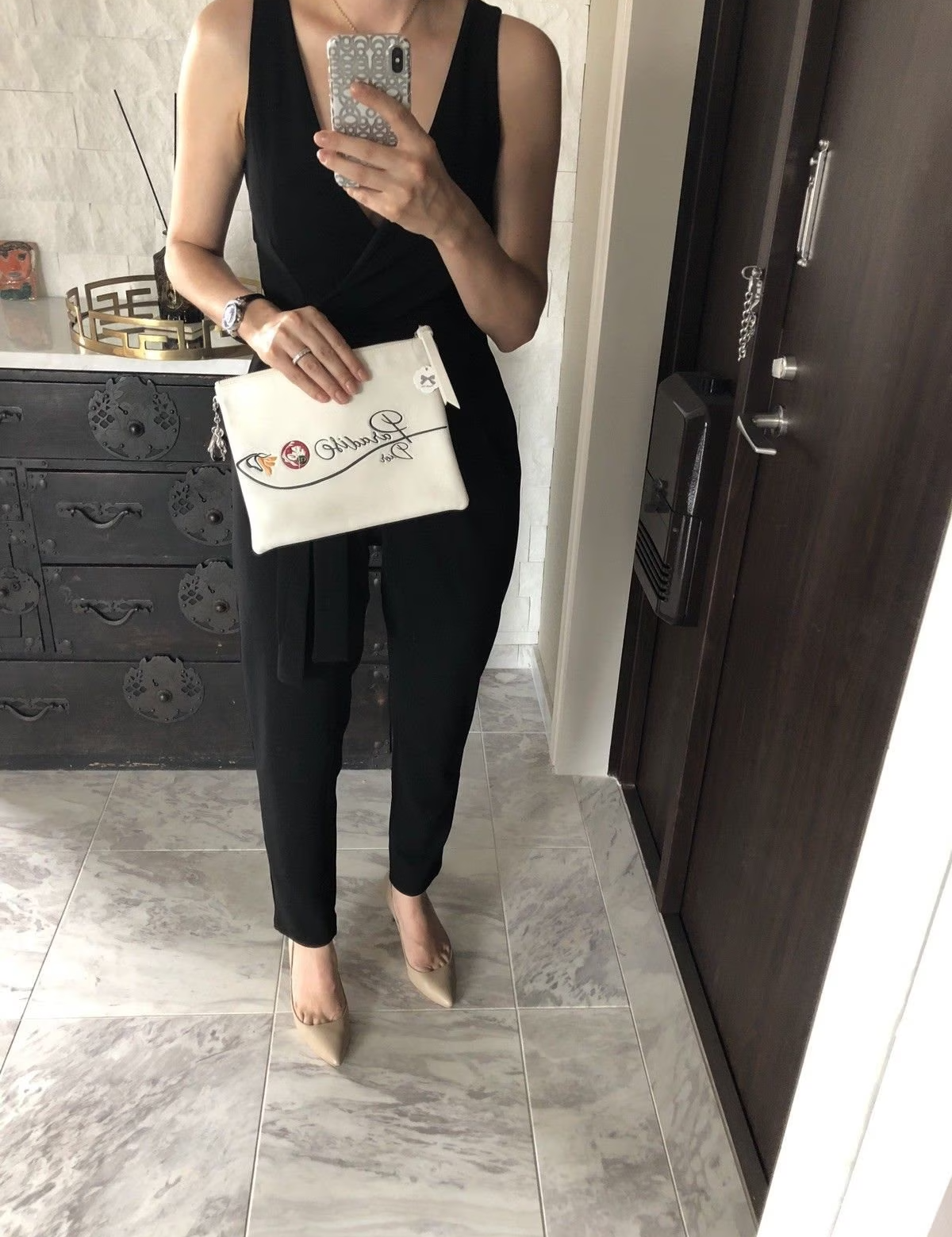 Vintage Christian Dior clutch , Dior Paradise 2016, Leather Pouch Bag, Clutch Bag, White Color Bag, Evening Bag, Gift for her, Dior Handbag