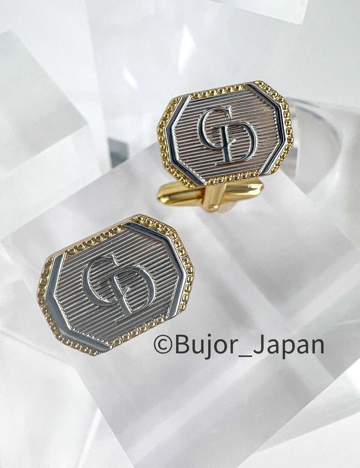 Vintage Christian Dior Cufflinks, Gold Tone Cufflinks, Vintage Cufflinks Gold,  CD initial Logo, Vintage Jewelry, Personalized Gifts, Unisex