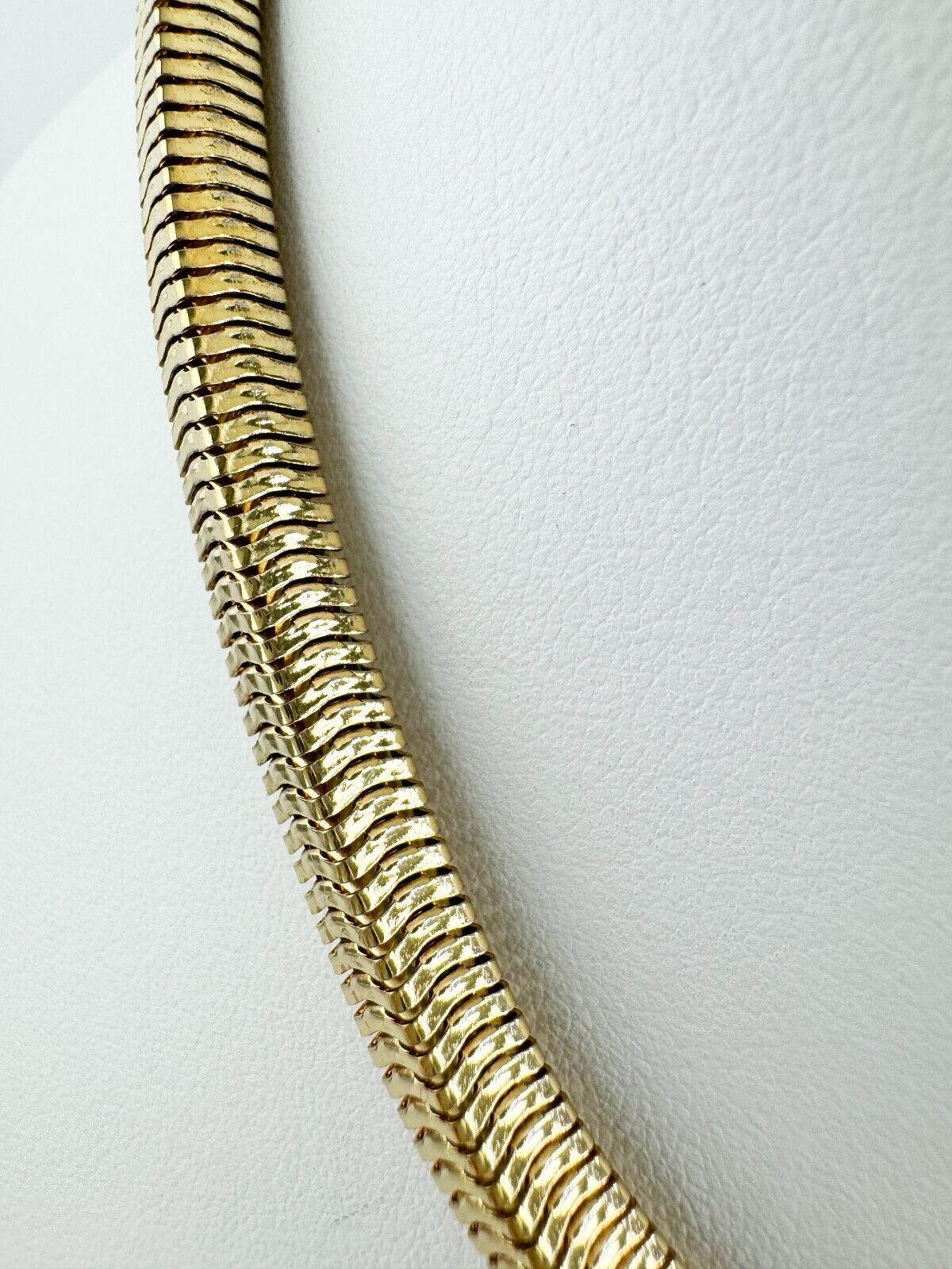 Vintage Christian Dior Necklace 1973 , Dior Chain Necklace, Dior Tubogas necklace Snake chain  Necklace, Gift for her, gold zipper choker