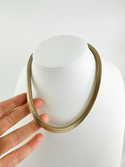 Vintage Christian Dior Necklace 1973 , Dior Chain Necklace, Dior Tubogas necklace Snake chain  Necklace, Gift for her, gold zipper choker