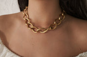 Vintage Christian Dior Necklace, Gold Tone Necklace, Chain Necklace Gold, Choker Necklace, Jewelry necklace, Gift for her, Jewelry for Women