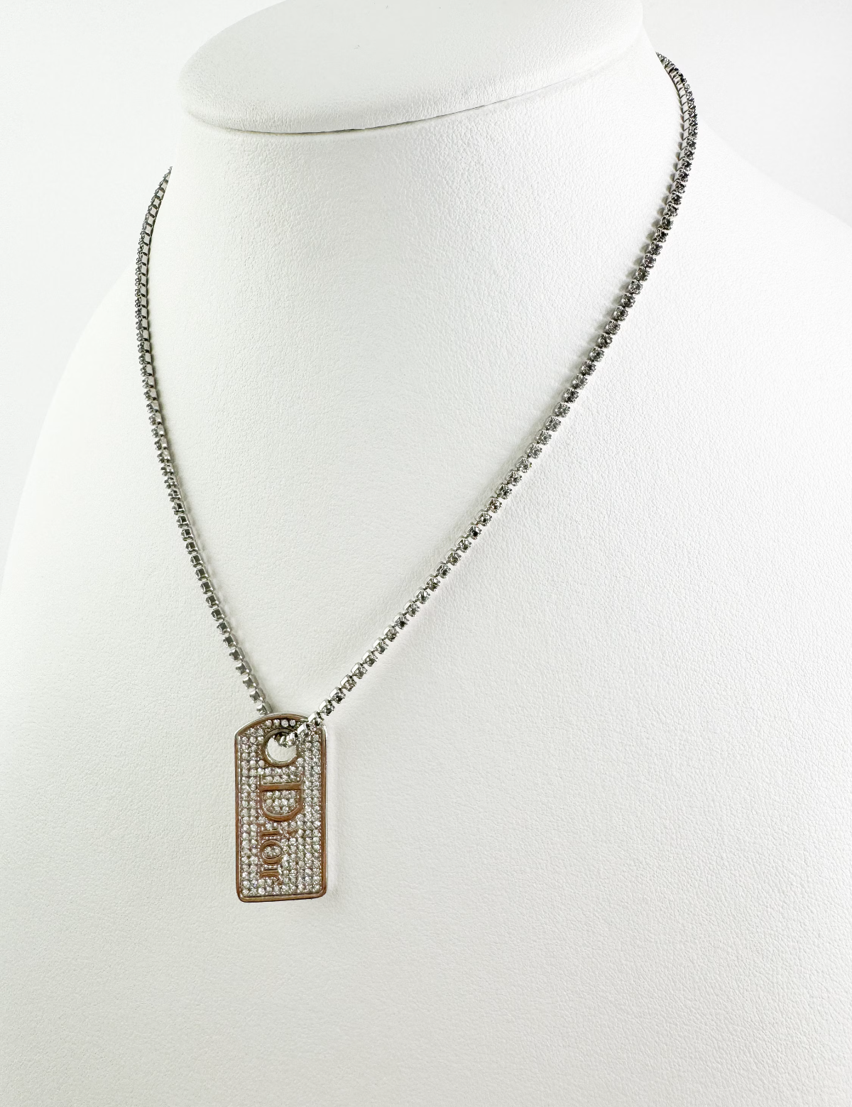 Christian Dior necklace, Dior earrings, Dior Set , CD logo necklace, Vintage Christian Dior choker ID tag , John Galliano rare jewelry
