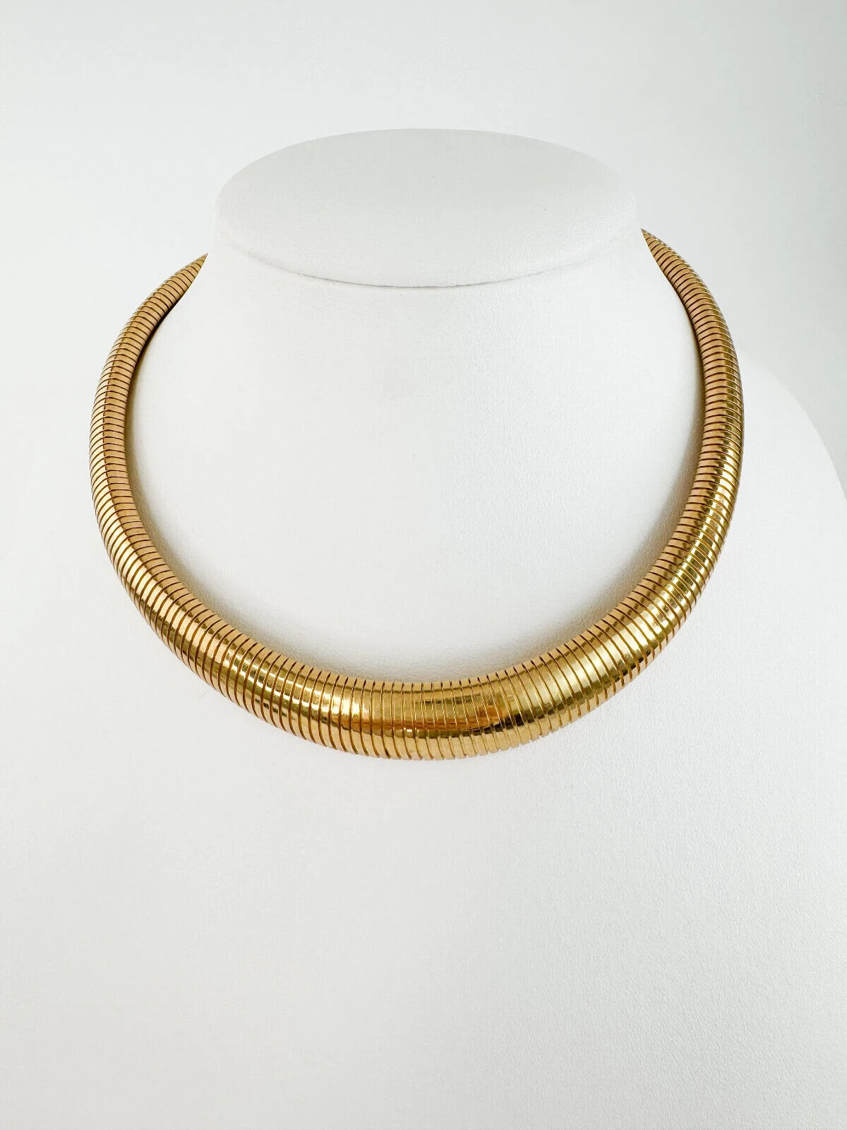 Vintage Christian Dior Necklace, Dior Chain Necklace, Dior Tubogas necklace Snake chain  Necklace, Gift for her, gold zipper choker