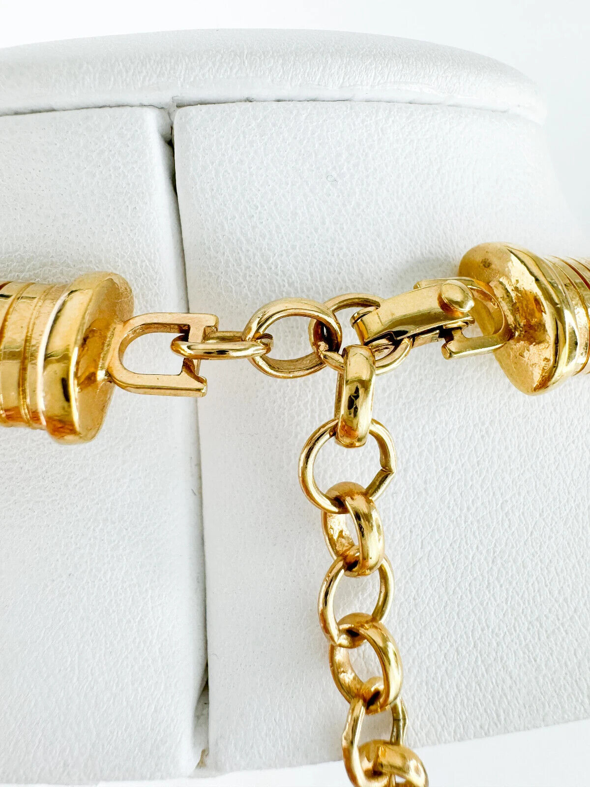 Vintage Christian Dior Necklace, Dior Chain Necklace, Dior Tubogas necklace Snake chain  Necklace, Gift for her, gold zipper choker