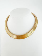 Vintage Christian Dior Necklace, Dior Chain Necklace, Dior Tubogas necklace Snake chain  Necklace, Gift for her, gold zipper choker